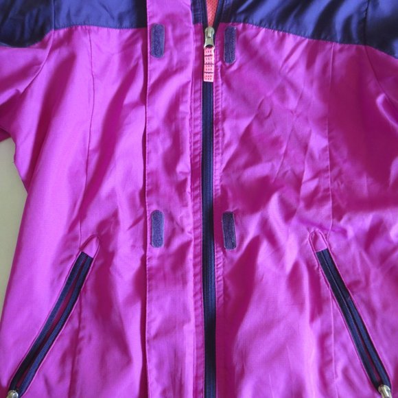 4/$14 CHAMPION venture dry JACKET windbreaker PURPLE pink GIRLS size 10/12 LARGE - Picture 3 of 11